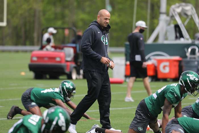 Jets head coach Robert Saleh at rookie minicamp